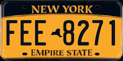 NY license plate FEE8271