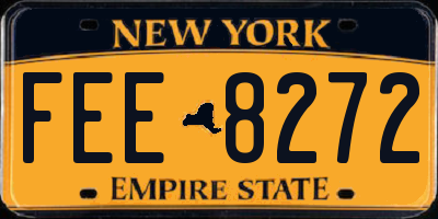 NY license plate FEE8272