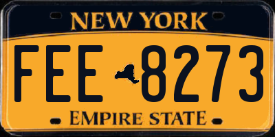 NY license plate FEE8273