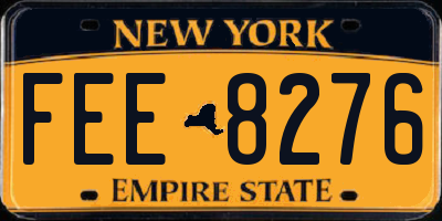 NY license plate FEE8276