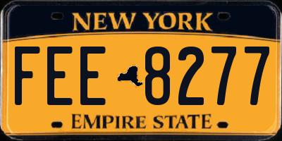 NY license plate FEE8277
