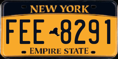 NY license plate FEE8291