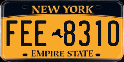NY license plate FEE8310