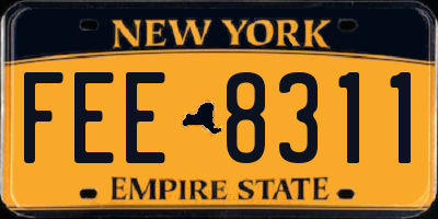 NY license plate FEE8311