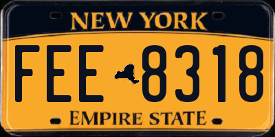NY license plate FEE8318
