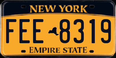 NY license plate FEE8319