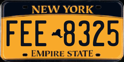 NY license plate FEE8325