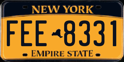 NY license plate FEE8331