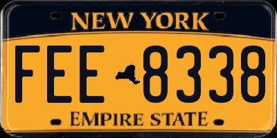NY license plate FEE8338