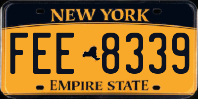 NY license plate FEE8339