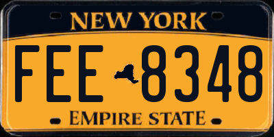 NY license plate FEE8348