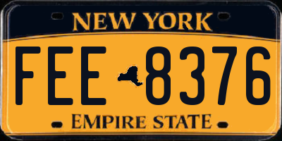 NY license plate FEE8376