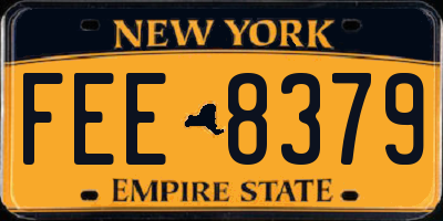 NY license plate FEE8379