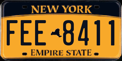 NY license plate FEE8411