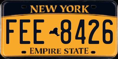 NY license plate FEE8426