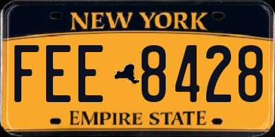 NY license plate FEE8428