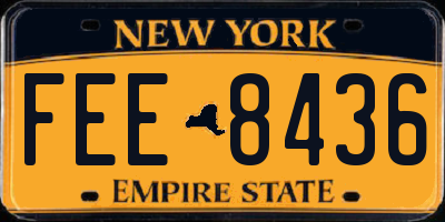 NY license plate FEE8436