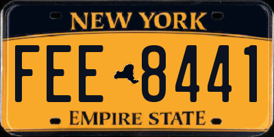 NY license plate FEE8441