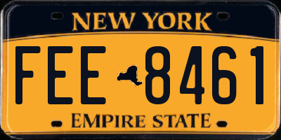 NY license plate FEE8461