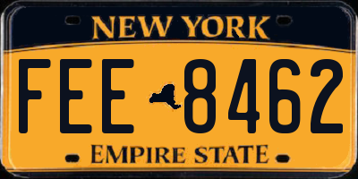 NY license plate FEE8462