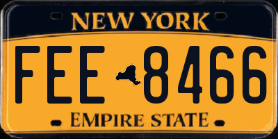 NY license plate FEE8466