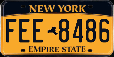 NY license plate FEE8486