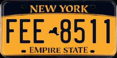 NY license plate FEE8511