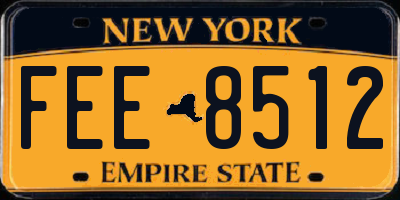 NY license plate FEE8512