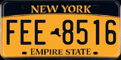 NY license plate FEE8516