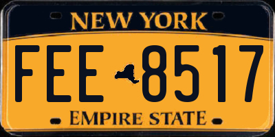 NY license plate FEE8517