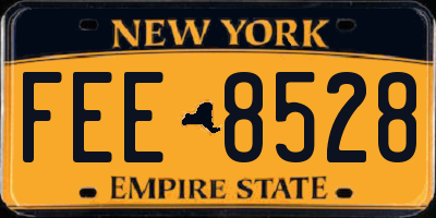 NY license plate FEE8528
