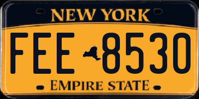 NY license plate FEE8530