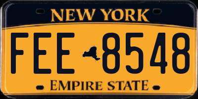 NY license plate FEE8548