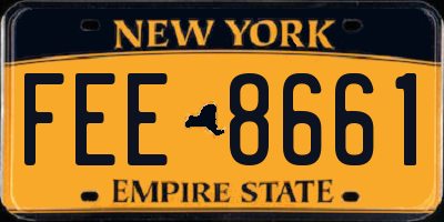 NY license plate FEE8661