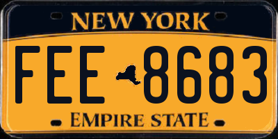 NY license plate FEE8683