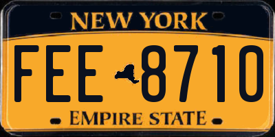 NY license plate FEE8710