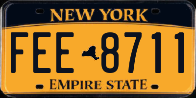 NY license plate FEE8711