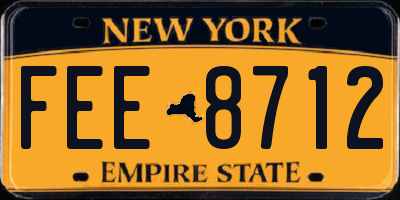 NY license plate FEE8712