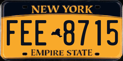 NY license plate FEE8715