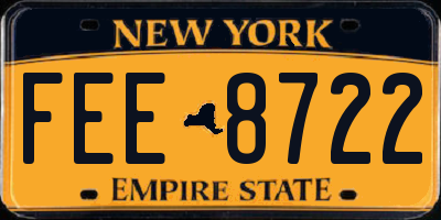 NY license plate FEE8722