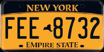 NY license plate FEE8732