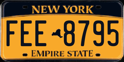 NY license plate FEE8795