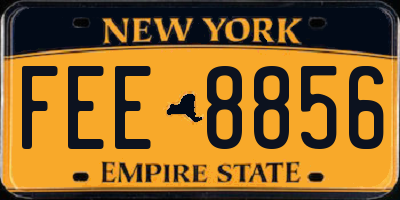 NY license plate FEE8856
