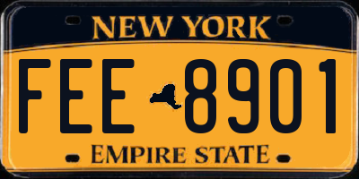 NY license plate FEE8901