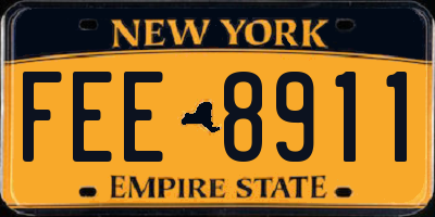 NY license plate FEE8911
