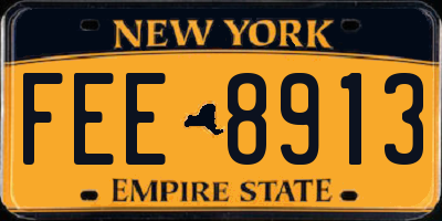NY license plate FEE8913
