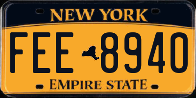 NY license plate FEE8940