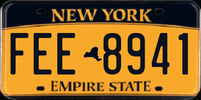NY license plate FEE8941