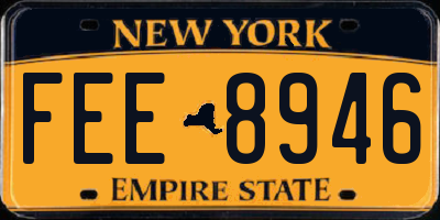 NY license plate FEE8946