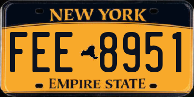 NY license plate FEE8951